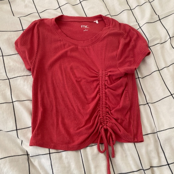 Women’s pacsun red tie crop top - Picture 1 of 2